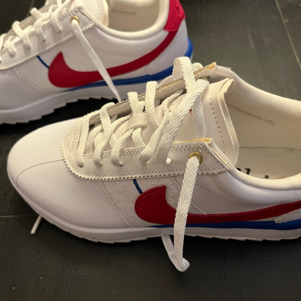 Nike Womens Cortez G Golf Shoes White Varsity Red